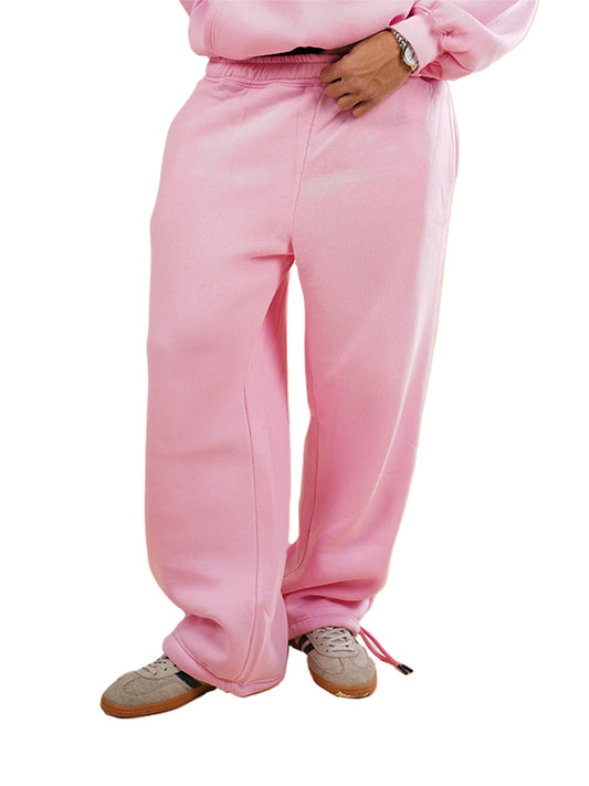 Pink Oversized wide-leg sweatpants