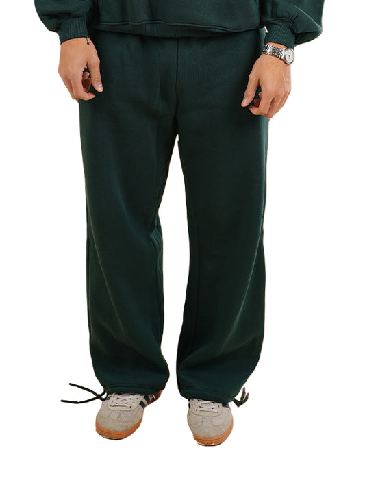 Hunter Green Oversized wide-leg sweatpants