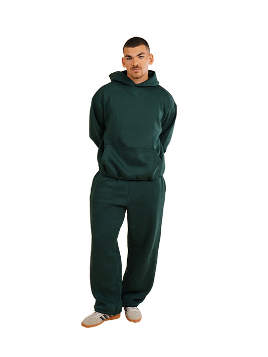 Hunter Green Oversized wide-leg sweatpants